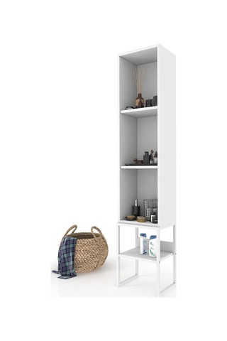 Dekorex Bny130-beyaz Panjur Kapaklı Metal Ayaklı Banyo Dolabı Sku: Smg8690010229038 Açık Gri