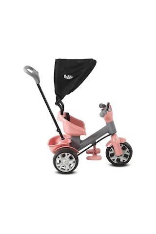 Babyhope Bobo Tenteli İtmeli Bisiklet Pembe-gri