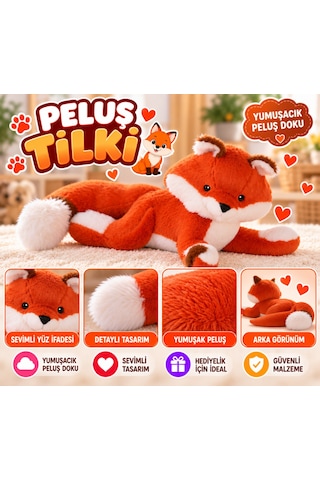 7883 Peluş Tilki Turuncu