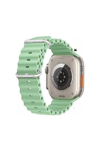 Apple Uyumlu Watch 42mm 44mm 45mm 49mm 1/2/3/4/5/6/se/7/8/ultra Akıllı Saat Ocean Kordon Ve Kayışı Açık Yeşil