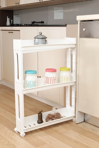 3 Katlı Tekerlekli Çok Amaçlı Mutfak Banyo Organizeri Diğer