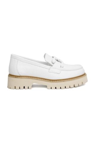 Mammamia D24ya-3165 Kadın Deri Loafer Ayakkabı D24YA-3165-R7263 Beyaz