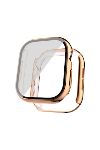Watch 10 42mm Sert Pc Kasa Electroplatink Çerçeveli Ekran Koruyucu Mkst Watch Gard 36 - Rose Gold