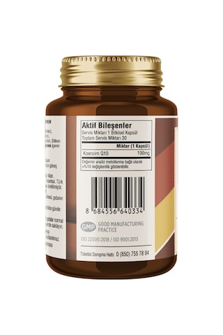 Coenzyme Koenzim Q10 30 Kapsül Koenzim Ubikinon