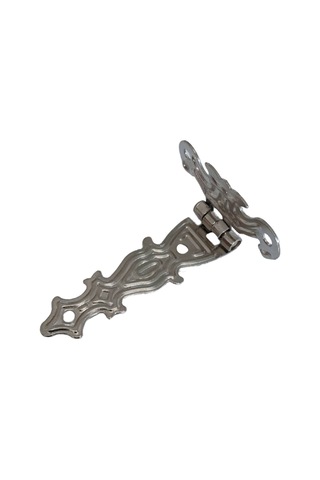 Kelebek Büyük Gümüş Dolap Menteşesi Mobilya Kutu Menteşesi Gümüş 4 Adet En:4cm Boy:7cm Gümüş