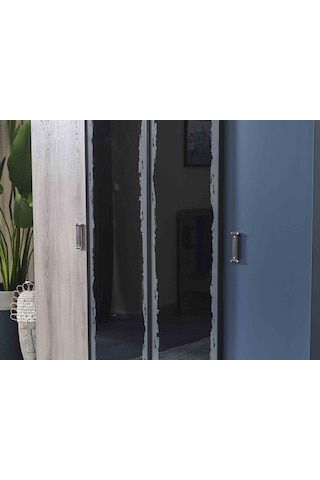 Dolap Urlu Denim 90415 Model Gardrop Yüksek Ayak 4kapı Kalite Malzeme El Yapım