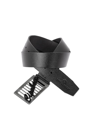 Cipo & Baxx CG191 Metal Tokalı Hakiki Deri Siyah Kemer