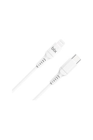 Bix 3A Mfi Sertifikalı Type-C To Lightning AppleiPhone / Apple Uyumlu Ipad Şarj Ve Data Kablosu Beyaz 1 Metre