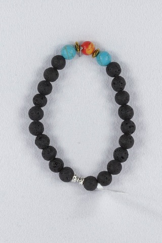Lav Taşı Turkuaz Jasper Taşı Kombinli Bileklik Blk0005 Çok Renkli