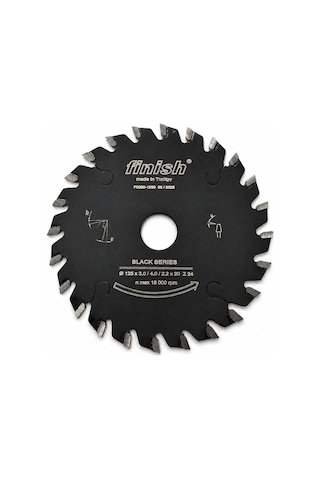 Finish Çizici Testeresi 125x3/4x20 Diş 24 Black Series