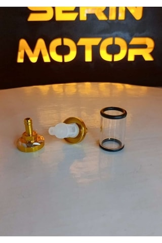 Cg Cup Motosiklet Temizlenebilir Gri Benzin Filtresi+stcker