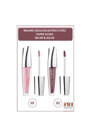 Mılano Dolgunlaştırıcı Etkili Super Gloss No:09 & No:02 Diğer