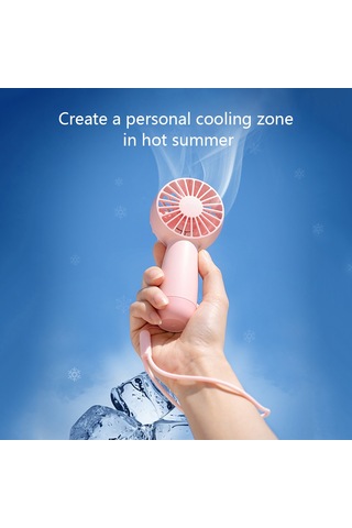 Honmex Beyaz El/ofis Fanı, 3 Hızlı Usb Şarjlı, Taşınabilir Mini Soğutucu 1500mah Batarya