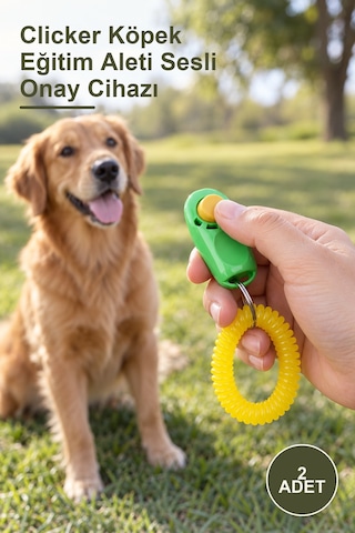 2 Adet Clicker Köpek Eğitim Aleti Sesli Onay Cihazı
