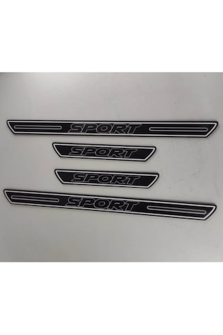 Förd C-max İle Uyumlu Sport Yazılı Siyah Pleksi Kapı Eşiği