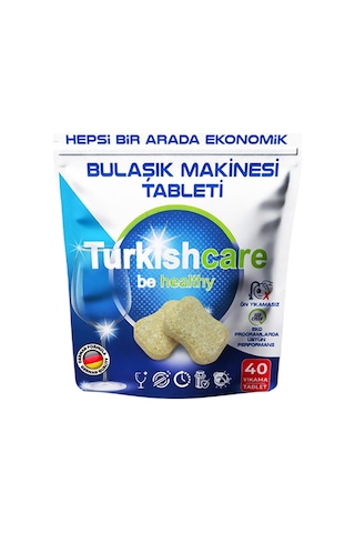 Turkishcare Premium Bulaşık Makinesi Deterjanı 40 Tablet
