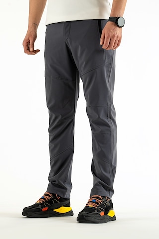 Souris Erkek Gri Slim Fit Dar Kesim Boru Paça Nefes Alan Likralı Esnek Kumaş Outdoor Pantolon
