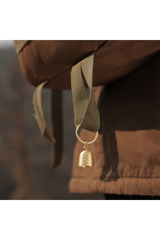 Pazly Hafif Pirinç Çan - Kapı, Çadır, Araba, Çanta Süsleme İçin Altın Renk Altın