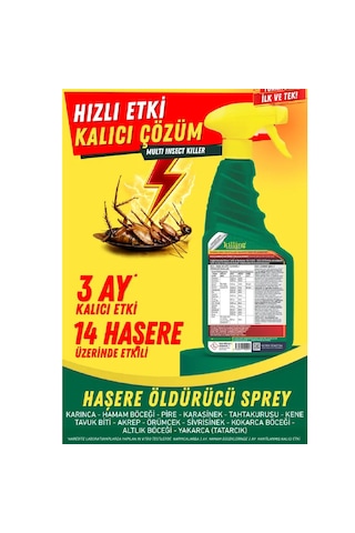 Killing Max Sprey 500 Ml Böcek İlacı Karınca 3 Ay Etkili 14 Haşere Hamam Böceği Pire Tahtakurusu