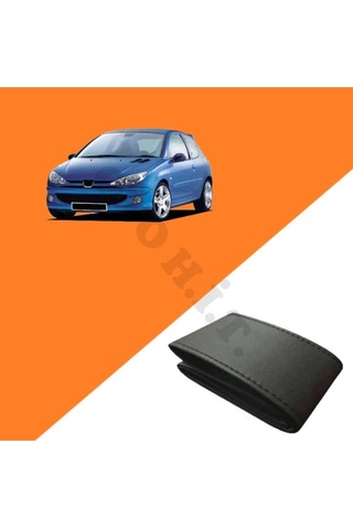 Peugeot 206 Uyumlu Deri Direksiyon Kılıfı Kaliteli Dikmeli Siyah