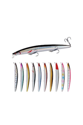 10 Adet 18cm 24gr Minnow Rapala Sahte Yapay Yem 1 Kalite Ekonomik Paket