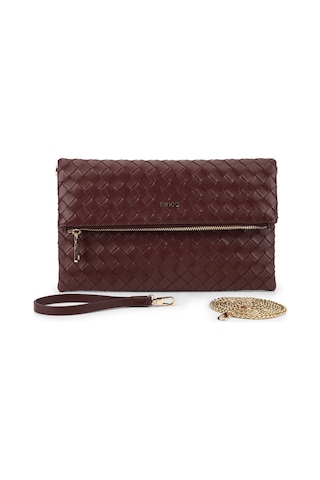Tamer Tanca Kadın Suni Deri Bordo Clutch Çanta 921 7482-b Bn Cnt Sk26-27 Bordo Orgu