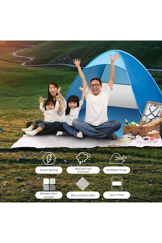 Padalink Otomatik Açılır Plaj Çadırı: Uv Koruma, Rüzgar Ve Yağmur Dayanıklı, Taşınabilir Çok Renkli