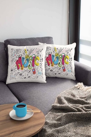 Çok Renkli Pop Art Çift Taraflı Yastık Kırlent Kılıfı Krl030n11