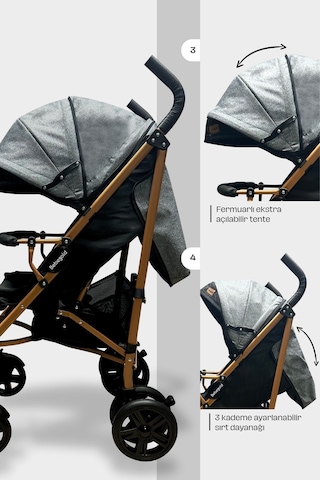 Bebegold Lux Baston Bebek  Arabası
