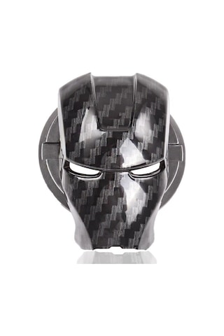 ŞüsCarOto Start Stop Tuşu Kapağı Iron Man Metal Tuş Koruyucu Dekoratif Özel Çinko Alaşım Karbon (00)
