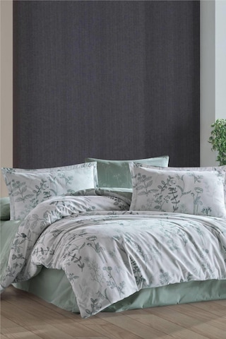 Çift Kişilik Ranforce Yorgan Pila Yeşil Beyaz