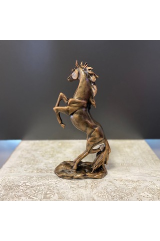 Bronz Şahlanan At Heykel Biblo