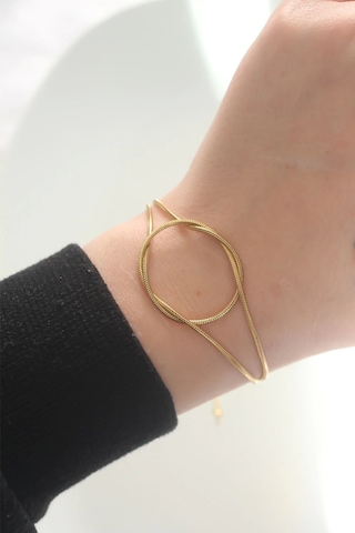 316l Çelik Gold Renk Düğüm Model Bileklik - Tj-bb6042 Çok Renkli