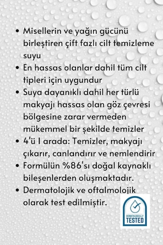 Byphasse Micellar Çift Fazlı Yüz Ve Makyaj Temizleyici Tüm Ciltler 500 ML