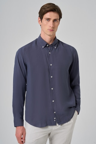 Morven Erkek Lacivert Trend Düz Desen Dynamic Fit Düğmeli Yaka Gömlek 25ms004030200 Lacivert Lacivert