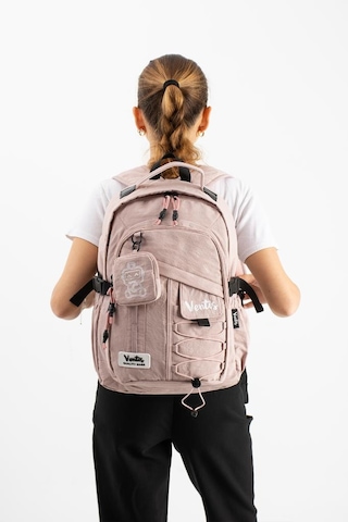 Ventis Cüzdanlı Unisex Okul Çantası Lise Ortaokul Günlük Sırt Çantası 43 30 Cm Vnt9-b Pembe