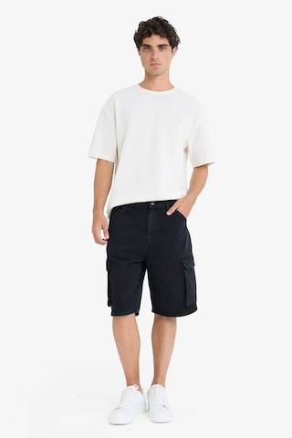 Defacto %100 Pamuk Kargo Fit Jean Bermuda Şort E1380ax25smnm40 Siyah