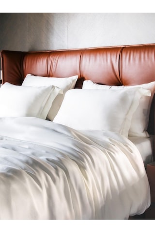 İssimo Jade Cream Vegan İpek Nevresim Takımı Çift Kişilik-1856 Çok Renkli