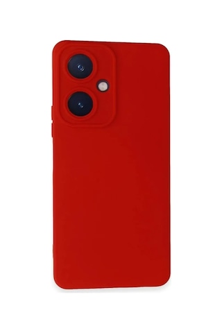 Jenerik Vivo Y27 Kılıf Nano İçi Kadife Silikon - Kırmızı