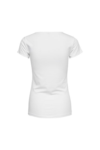 Only Onllive Pamuklu Regular Fit Bisiklet Yaka T Shirt Bayan T Shirt 15205059 Beyaz