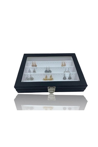 Richbox Küpe Kutusu Küpe Çantası 18x24cm Siyah