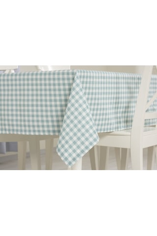 Ekose Masa Örtüsü Turkuaz