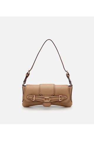 Hotiç Kadın Vizon Toka Detaylı Asimetrik Çapraz Askılı Çanta 03cah309360a450 Vizon