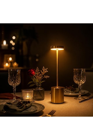 Şarjlı Led Masa Lambası 3 Işık Sıcaklığı Ve Parlaklık Ayarı, Dokunmatik Kontrol, Yüksekliği 34.5 Cm, Alt Tabanı 8 Cm Şık Ve Modern Tasarım, Kullanım Kolaylığı Ymn-8 Diğer 49068705