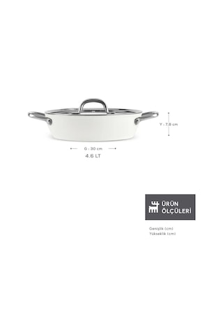 Karaca x Refika Swiss Crystal Creamy Metal Karnıyarık 30 Cm