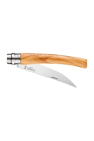 Opinel N 10 Effile Zeytin Saplı, İnce Ve Keskin Çelik Çakı Kahverengi