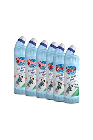 Bingo Oksijen Derinlemesine Hijyen Klorsuz Çamaşır Suyu 6 x 750 ML