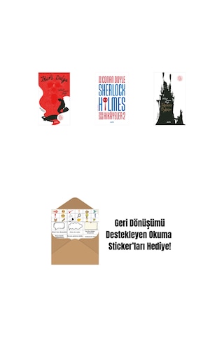 Zehirli Dalga + Sherlock Holmes - Bütün Hikayeler 2 Ciltli + Tekinsiz Öyküler + Okuma Sticker'ları