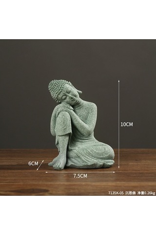 Xianwen Reedark "zen Buda Heykeli - Yeşil Kumtaşı Meditasyon
