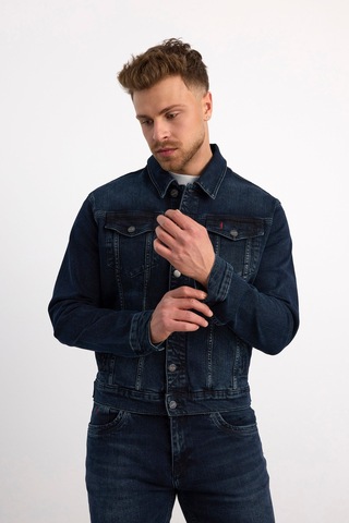 Vigoss Actıon Erkek Battal Denim Ceket B96234-73540 Mavi - Siyah